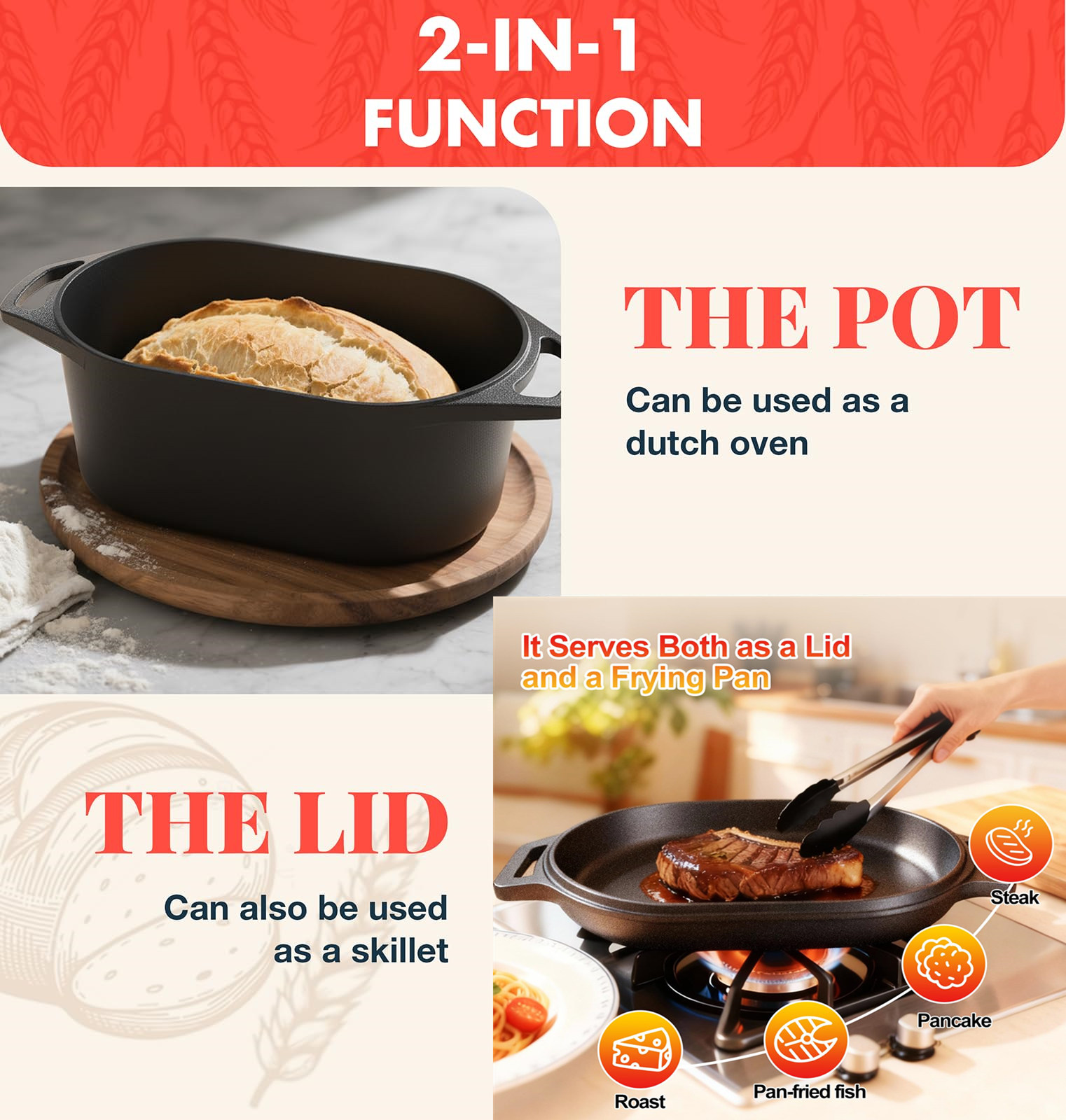 Dutch Oven For Bread Baking So - огляд і ціна Cast Iron Tetsubin