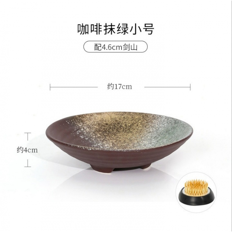 Retro Zen Ceramic Three Footed - огляд і ціна Ikebana Vase Kenzan